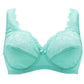 Cute Women Plus Size Bra - Breathable Sexy Lingerie - Perspective Brassiere Floral Lace Bras - Unlined Underwire Bralettes (6Z2)