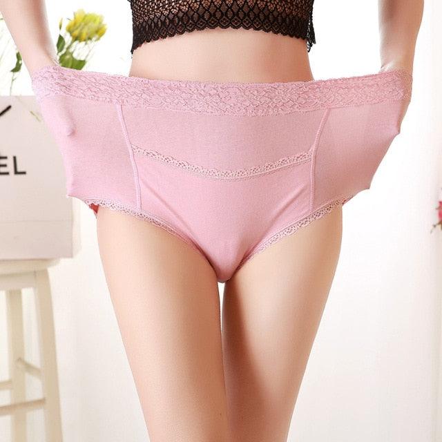 New Women Plus Size Panties - Seamless Leak Proof Cotton Briefs Comfortable Lingerie (TSP2)(F28)