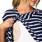 Unique Women Pregnant T-shirt - Maternity Casual Stripe Clothes - Pregnant Summer Nursing Tops - Breastfeeding Clothing (Z1)