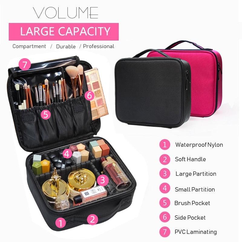 Professional Cosmetic Case Beauty Brush Makeup Bag - Travel Necessary Waterproof Cosmetic Bag (D79)(LT5)