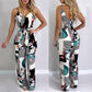 Gorgeous Women's Rompers Jumpsuit - Sexy V-Neck Striped Printed Sleeveless Bandage Loose Jumpsuits (3U33)