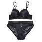 Gorgeous Women Sexy Bra Top + Briefs Set - Floral Padded Adjusted Straps Sexy Women Lace Bra (2U27)(2U28)