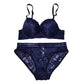 Gorgeous Women Sexy Bra Top + Briefs Set - Floral Padded Adjusted Straps Sexy Women Lace Bra (2U27)(2U28)