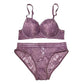 Gorgeous Women Sexy Bra Top + Briefs Set - Floral Padded Adjusted Straps Sexy Women Lace Bra (2U27)(2U28)