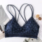 Women Sexy Bra - Wireless Cross Beauty Back Lace Gather Underwear - Breasts Lingerie Bra (1U27)