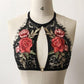 Women Sexy Crop Lace Embroidered Floral Hollow Out Bustier Unpadded Bra - New Cropped Tops (2U27)