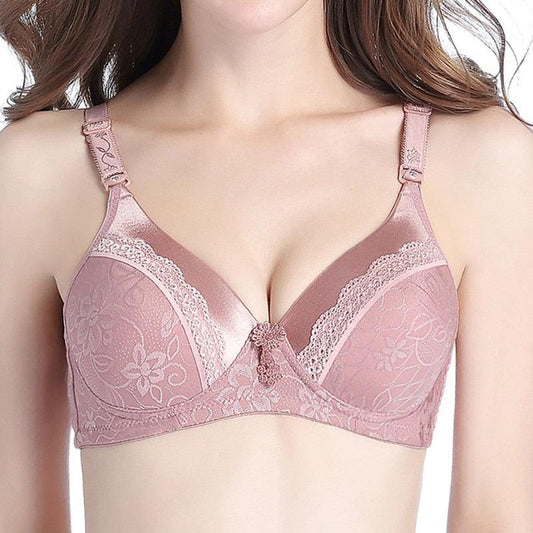 Great Women Sexy Bra - Solid Color Without Steel Ring Bra - Nursing High Gathered Comfort Underwear (2U27)