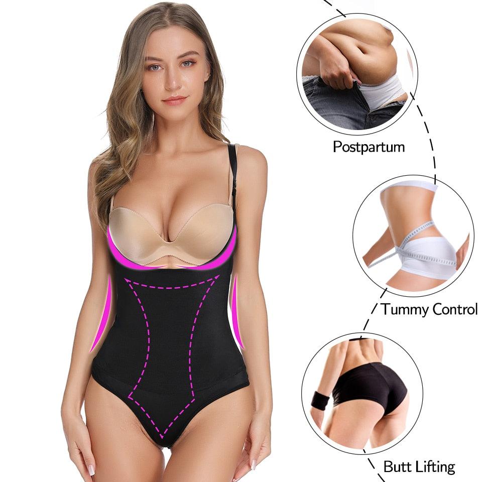  Women's Shapewear Bodysuit Tummy Control Thong Body