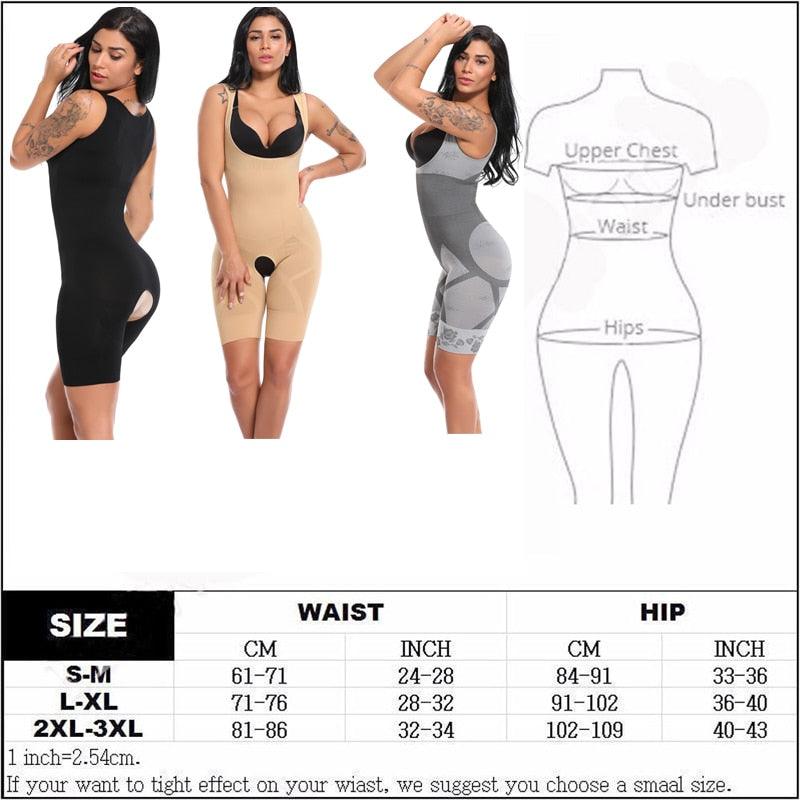 Full Bodysuit Shapewear  Body Shaper Bodysuit Open Crotch - The