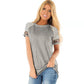 Women Summer O-Neck Short Sleeve T shirts - Loose Sexy Leopard stripe - Plus Size Tops (D19)(TB2)
