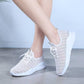 Summer Mesh Breathable Sneakers - Female Lace Up Solid Sports Shoes - Fashion Casual Footwear (2U41)
