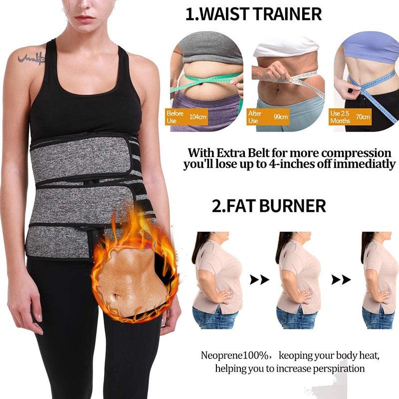 Women Waist Trainer Neoprene Body Shaper Belt Slimming Sheath Belly Reducing Shaper - Tummy Sweat Workout Shaper (FHW1)