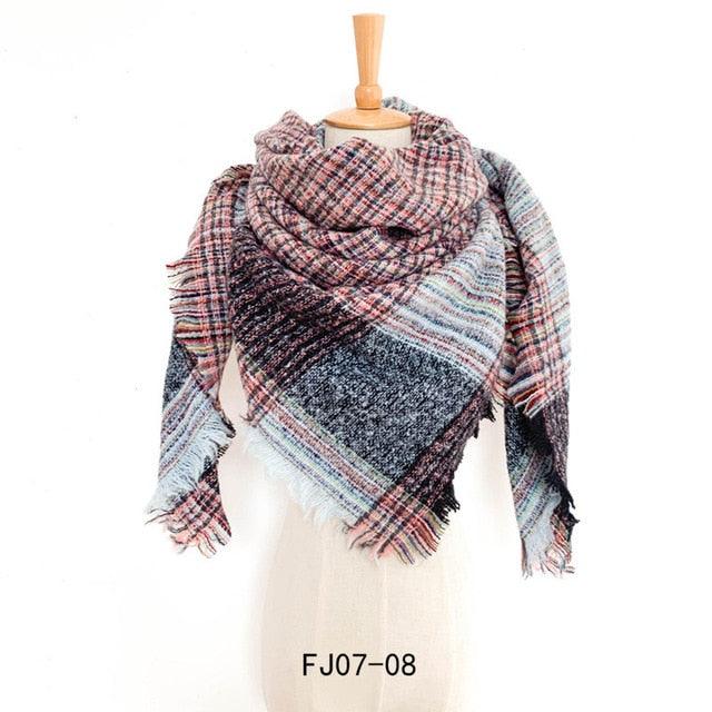 Gorgeous Women's Winter Scarf - Warm Thicker Square Scarf - Luxury Neck Wrap (D87)(WH9)
