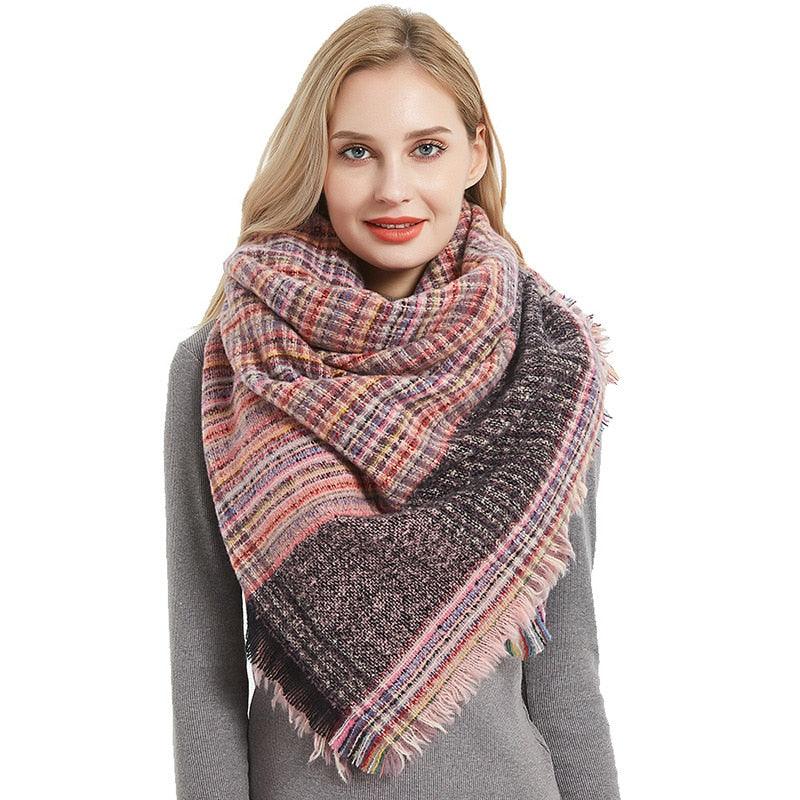 Gorgeous Women's Winter Scarf - Warm Thicker Square Scarf - Luxury Neck Wrap (D87)(WH9)