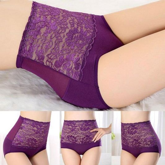 Gorgeous Women's High-Rise Briefs Fashion Lace Sexy Hollow Out Panties (1U28)