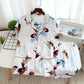 Trending Loose Two-piece Pajama Suit - Home Sleepwear - Plus Size Female Women's Pajamas Set (1U90)