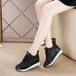Women's Summer Sports Shoes White Tennis Female Wedge Casual Sneakers Women Platform Fashionable Leather Vulcanized Shoe Running