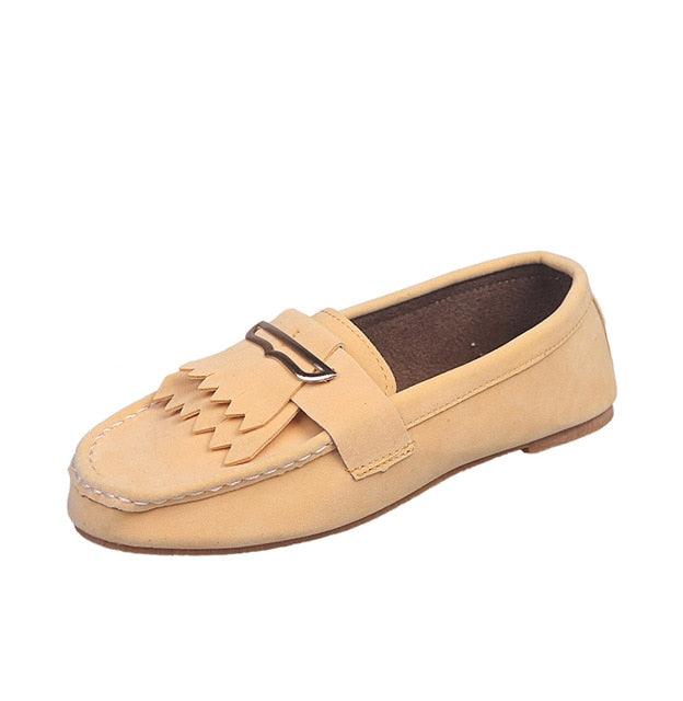 Gorgeous Women's Tassel Flats Autumn Loafers Comfortable Shoes - Slip On Footwear (3U40)