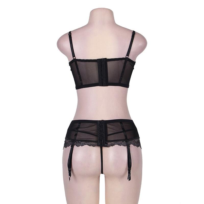 Women's Underwear Set With Garter Suspenders Lace Bra Set Intimates Sexy Underwire Bra Set Plus Size Intimates Lingerie Set (TSL1)(TSB2)(TSB4)(1U29)