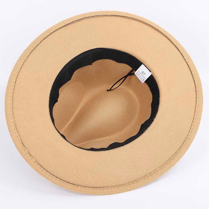 Wool Shallow Warm Adjustable Fashion Hats - Unisex Belt Buckle Hat - Classic Bowler Jazz (D17)(MA3)