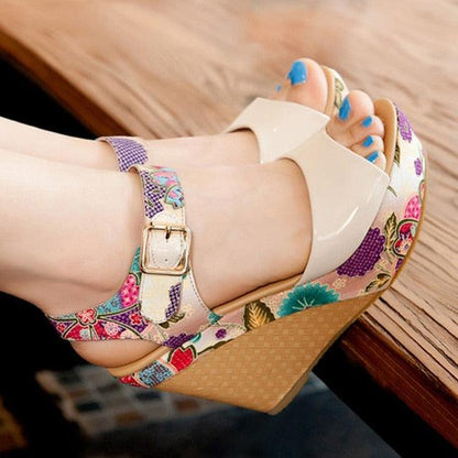 Gorgeous Women Sandals - Summer Platform Wedges - Floral High Heels (SS3)(SH2)(SS1)