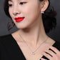 925 Silver Necklace Pendant - Women Full Circle CZ Zircon Pendant - Luxury Jewelry Chain Necklace (5JW)