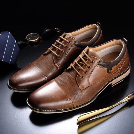 Business Genuine Leather Men Lace-up casual Shoes (MSF2)(F14)