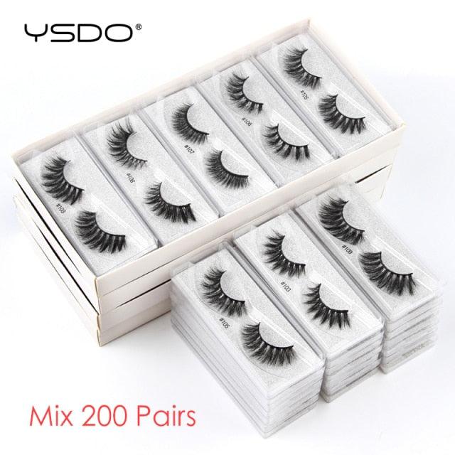 Eyelashes Wholesale 3D Mink Lashes Natural False Eyelashes soft Set faux Bulk Makeup (M2)(1U86)