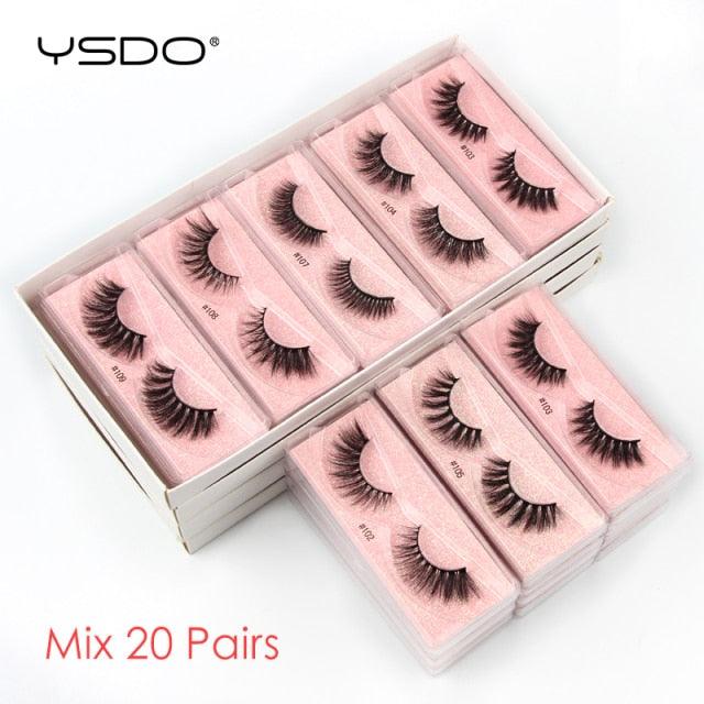 Eyelashes Wholesale 3D Mink Lashes Natural False Eyelashes soft Set faux Bulk Makeup (M2)(1U86)