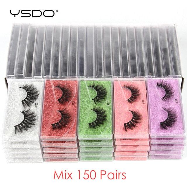 Eyelashes Wholesale 3D Mink Lashes Natural False Eyelashes soft Set faux Bulk Makeup (M2)(1U86)