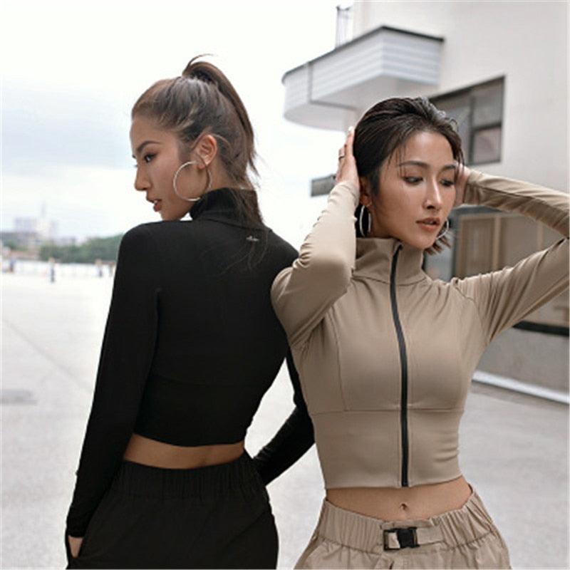 Trending Sports Yoga Long Sleeve Chest Pad - Women Exercise Workout Long Tops - Running Fitness Gym (D24)(BAP)