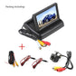 4.3 inch Car Rear View Foldable Monitor 4 LED Night Vision Waterproof Reversing Backup Parking Camera (CT3)(F60)