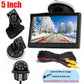 Great 5'' Monitor Kit Car Waterproof License Plate Front/Side/Rear View Camera 8 Auto LED Night Vision (CT3)(1U60)