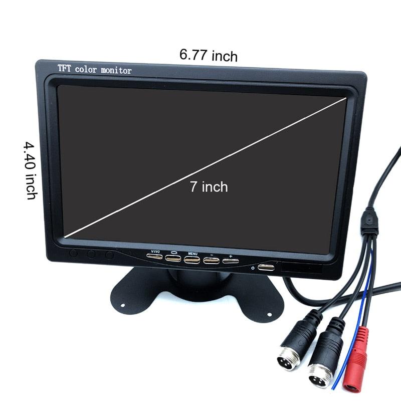 7 inch Screen Monitor and Vehicle Backup IR Night Vision Reverse Rear View Camera (D60)(CT3)