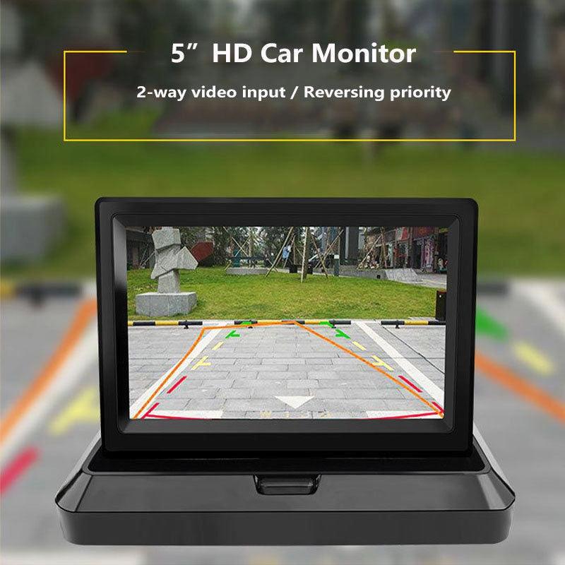 HD Car Rear View Parking GuideLines Waterproof Reverse Auto LED Back Up Camera High Definition with 5'' Monitor (D60)(CT3)