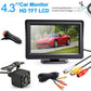 Night Vision HD Car Rear View Parking Guide Lines ON/Off Waterproof Reverse Auto Back Up Camera & 4.3'' TFT LCD Monitor (CT3)