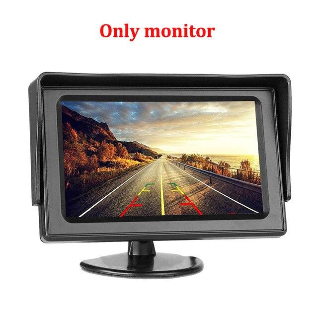 Wire 4.3'' Mirror Monitor System For Cars HD Night Vision IP68 Waterproof Rear/Front View (CT3)(F60)