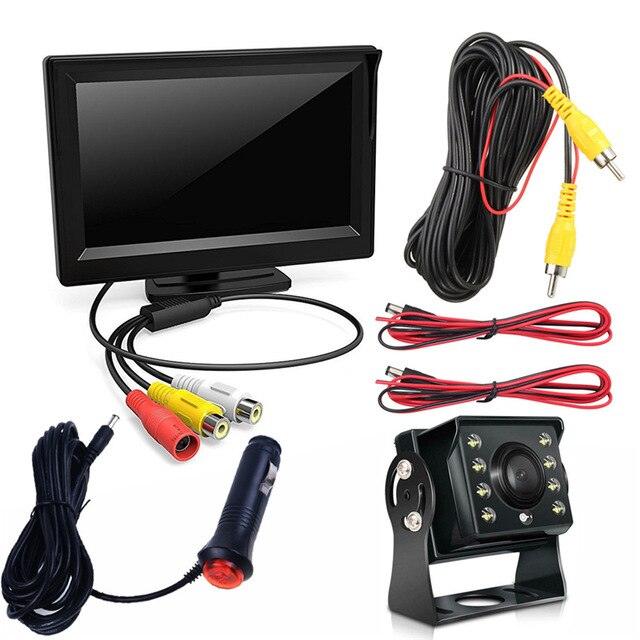 Wired AHD Backup Camera Kit For Cars Truck RV - Easy Installation With 4.3 Inch TFT Monitor (CT3)(F60)