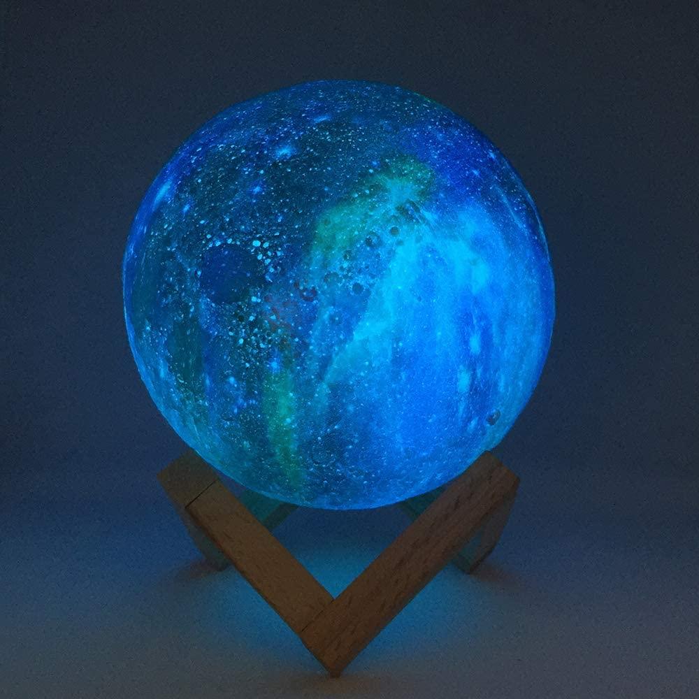 3D Printing Moon Lamp Galaxy Moon Light 16 Color Change Touch and Remote Control Galaxy Light (D58)(LL4)(1U58)