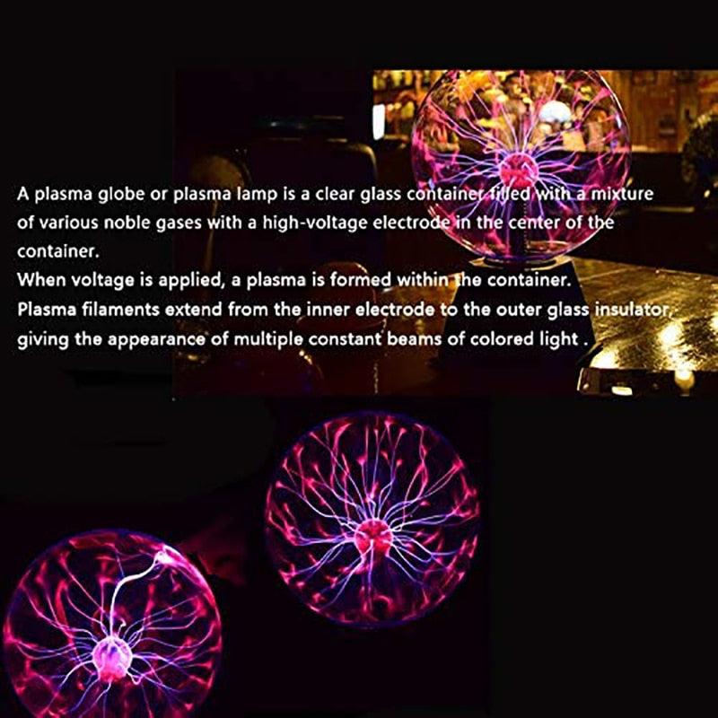 ZK20 Crystal Ball Magic Plasma Ball Light Electric Lamp - Night Light Table Sphere - Christmas (LL4)(F58)