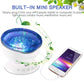 Ocean Wave Projector Colorful Remote Control TF Ceiling Mood Lamp with Built in Speaker Music Player (D58)(LL4)(1U58)