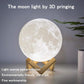LED Night Light 3D Print Moon Lamp Rechargeable Color - Touch Moon Lamp Children's Lights Night Lamp (D58)(LL4)(1U58)
