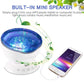 Ocean Wave Projector 12 LED Remote Control 7 Color TFCeiling Mood Lamp with Built in Speaker Music Player Night Light (LL4)(1U58)