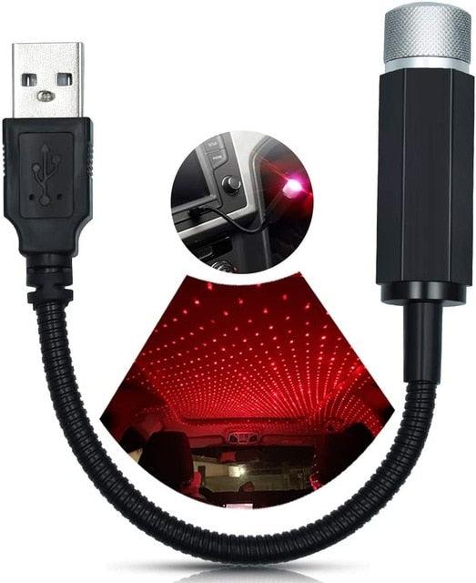 Star Projector Night Light USB Car Atmosphere Lamp - Adjustable Flexible Home Ceiling (LL5)(1U58)(CT1)(1U60)