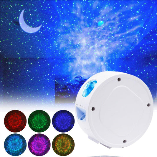 Starry Sky Projector - Star Night Light Upgraded Smart WIFI Ocean Waving Lights Moon (LL4)(F58)