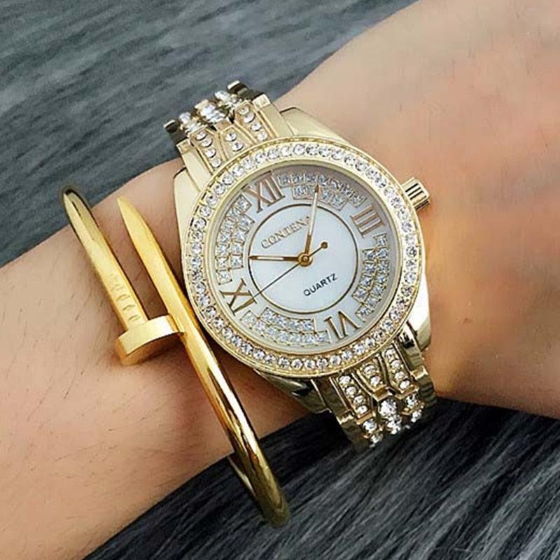 New Beautiful Women's Watches - Luxury Ladies Watch - Diamond Rose Style (9WH3)(F82)