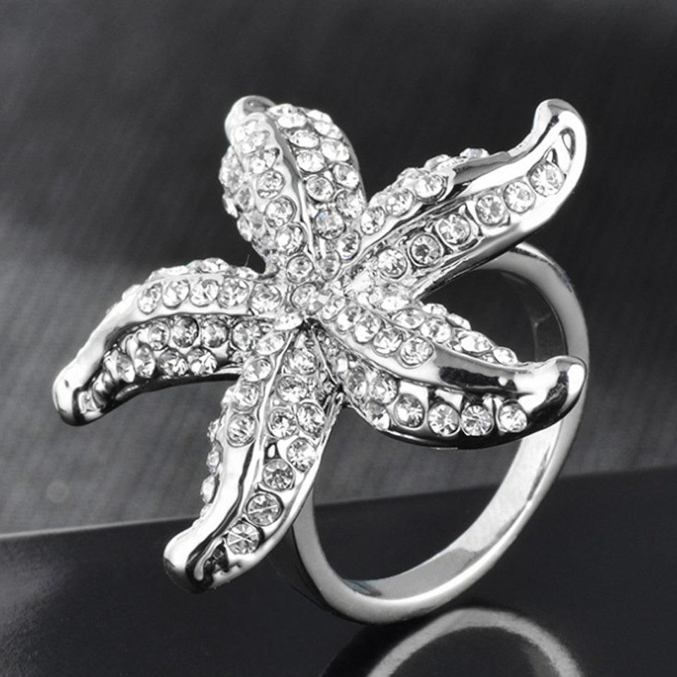 Cute Trending Jewelry High Quality Rhinestone Crystal Rings - Party Gifts Fine Women Rings (7JW)(F81)