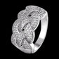 Trending Jewelry Four Plated Color Women's Wedding Ring - Paved Zircon Finger Rings (7JW)(9JW)(F81)