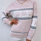 Snowflake Pattern Mock Neck Sweater - Deals DejaVu