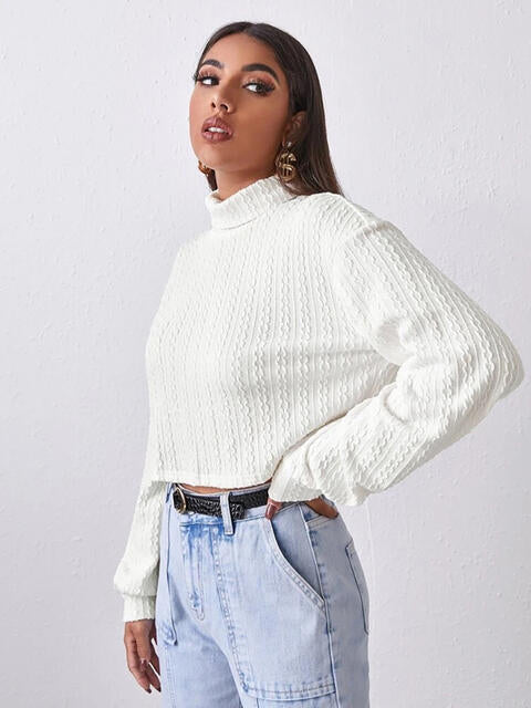 Turtleneck Long Sleeve Top - Deals DejaVu